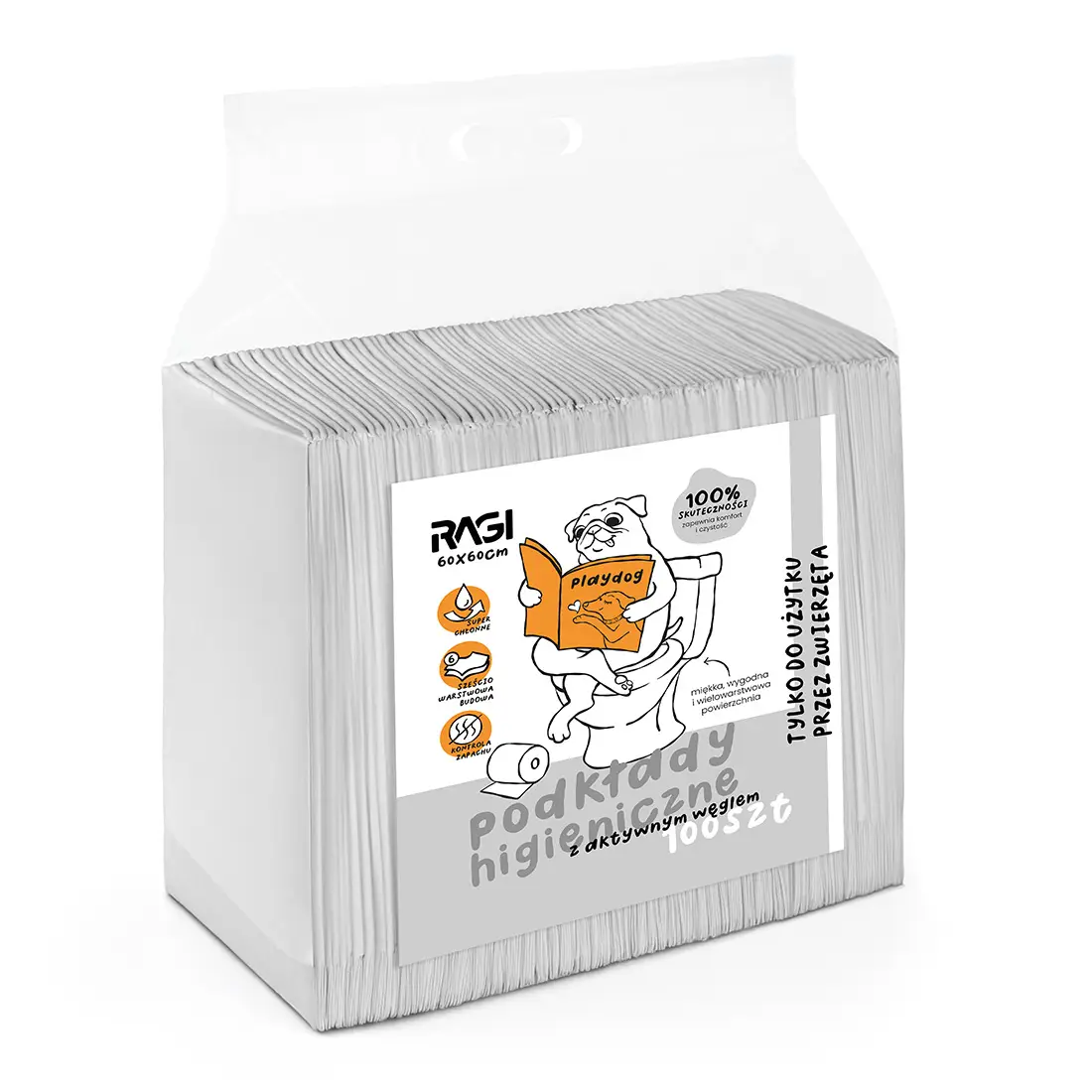 Podkłady dla psów Maty dla psa do sikania Z węglem Chłonne 60x60 100 szt - obrazek 9