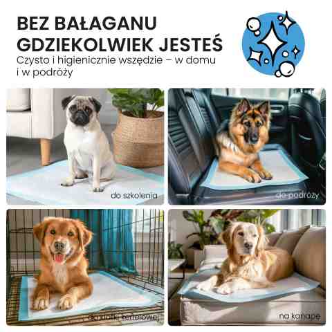 Alternative view of Podkłady dla psów Maty dla psa do sikania Higieniczne Chłonne 60x60 100 szt.