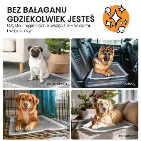 Alternative view of Podkłady dla psów Maty dla psa do sikania Z węglem Chłonne 60x60 100 szt