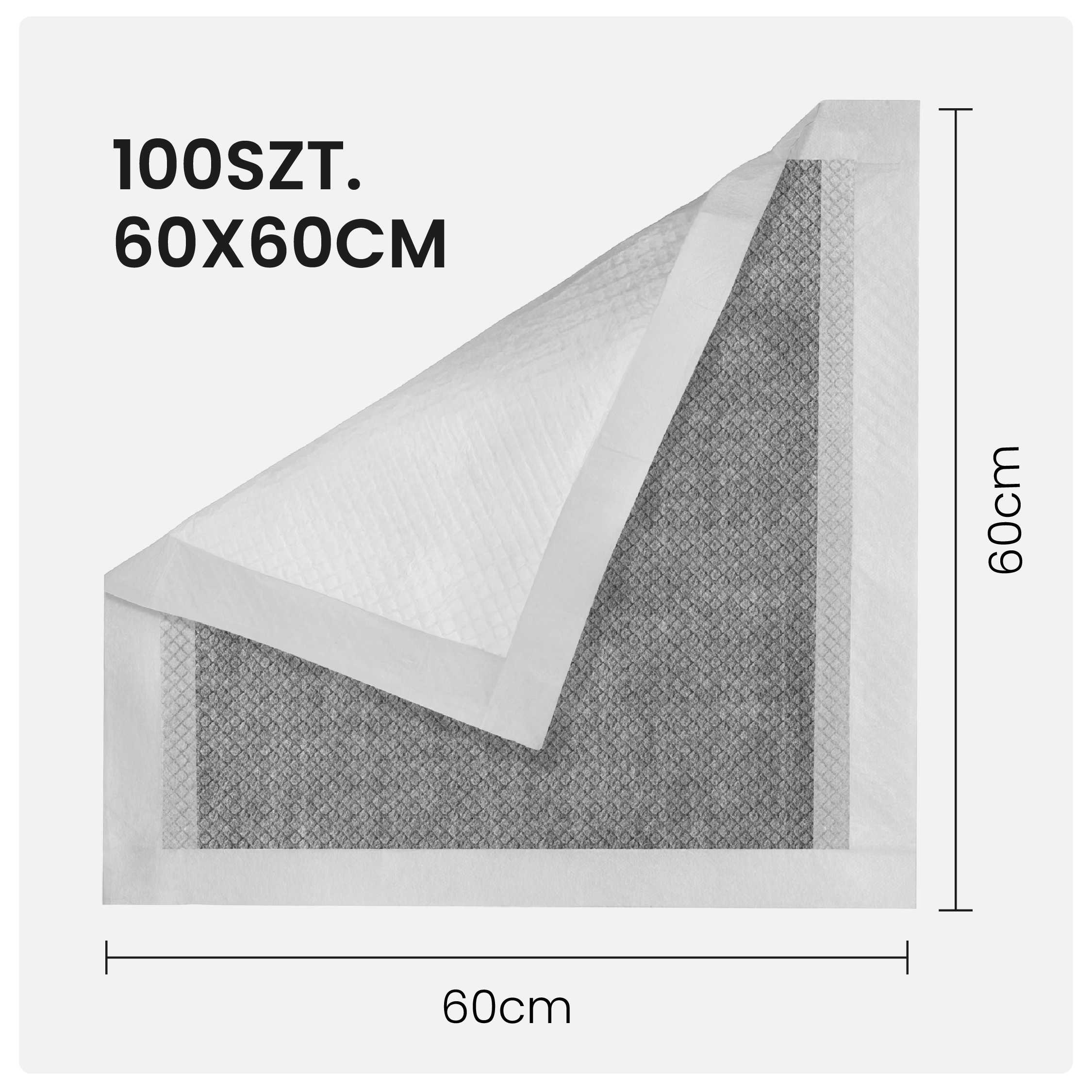 Podkłady dla psów Maty dla psa do sikania Z węglem Chłonne 60x60 100 szt - obrazek 8