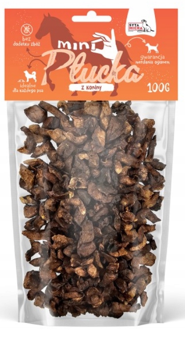 Przysmaki dla Psa Naturalne Smaczki Mini Płucka z Koniny Syta Micha 100 g - obrazek 2