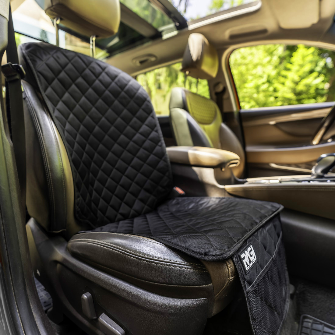 Mata Ochronna pod Fotelik Samochodowy Pokrowiec Osłona Fotela 2w1 Organizer KIESZENIE - obrazek 2